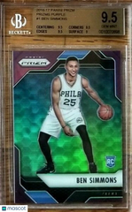 BEN SIMMONS 2016-17 PANINI PRIZM ROOKIE PURPLE REFRACTOR 76ERS #/75 BGS 9.5 GEM