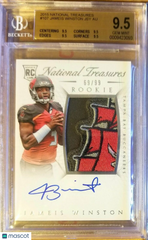 JAMEIS WINSTON 2015 NATIONAL TREASURES /99 LOGO SICK PATCH AUTO RC BGS 9.5/10