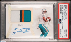 TUA TAGOVAILOA 2020 FLAWLESS AUTOGRAPH ROOKIE SILVER HOLO PATCH AUTO #/25 PSA 10