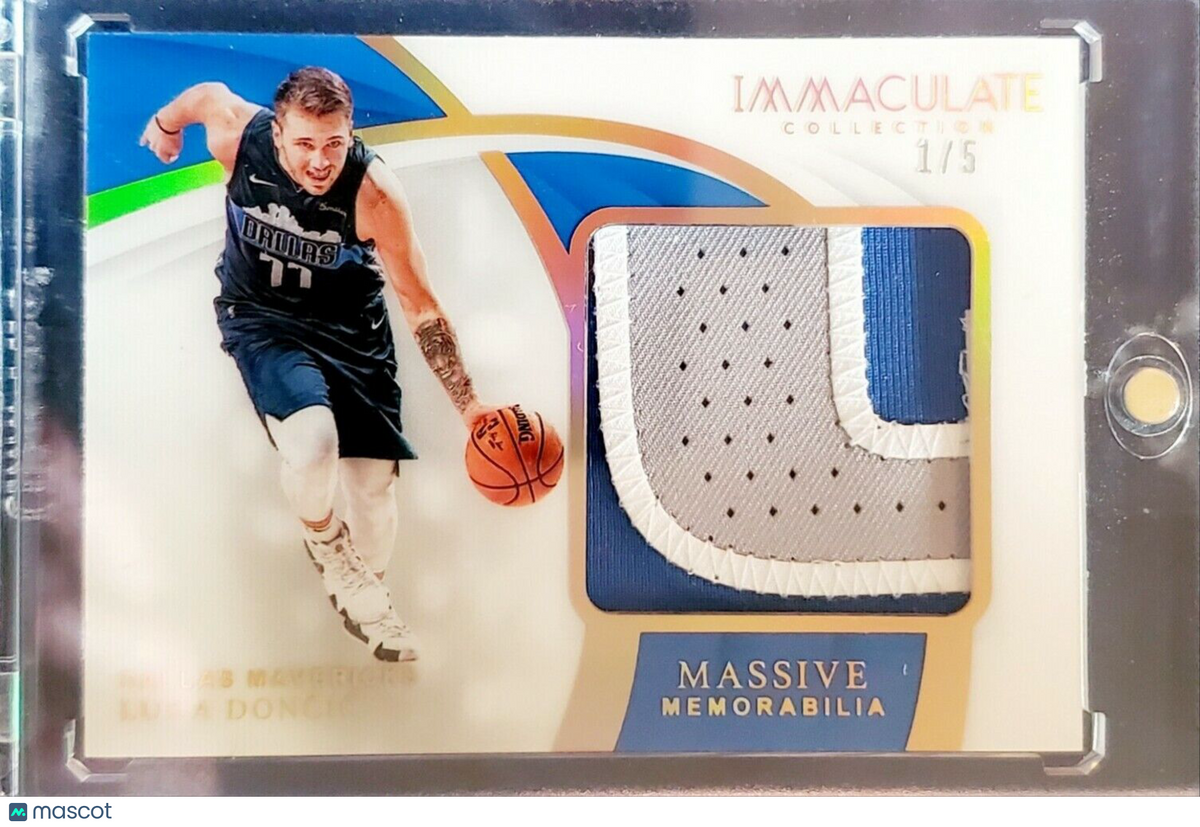 LUKA DONCIC 2018-19 IMMACULATE MASSIVE MEMORABILIA JUMBO LOGO PATCH ROOKIE #1/5