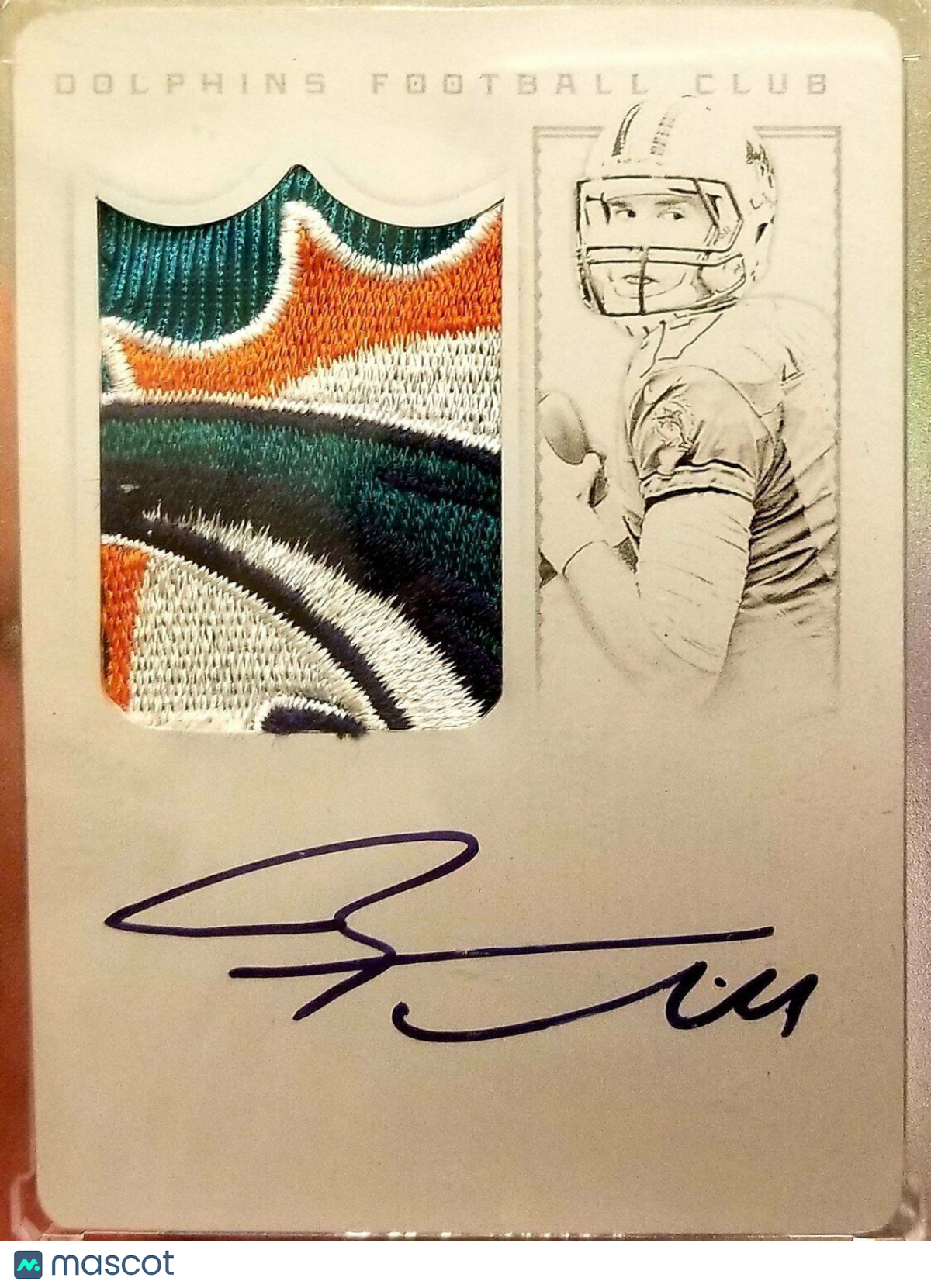 RYAN TANNEHILL 2012 NATIONAL TREASURES ROOKIE AUTO SICK LOGO PATCH PLATE #1/1