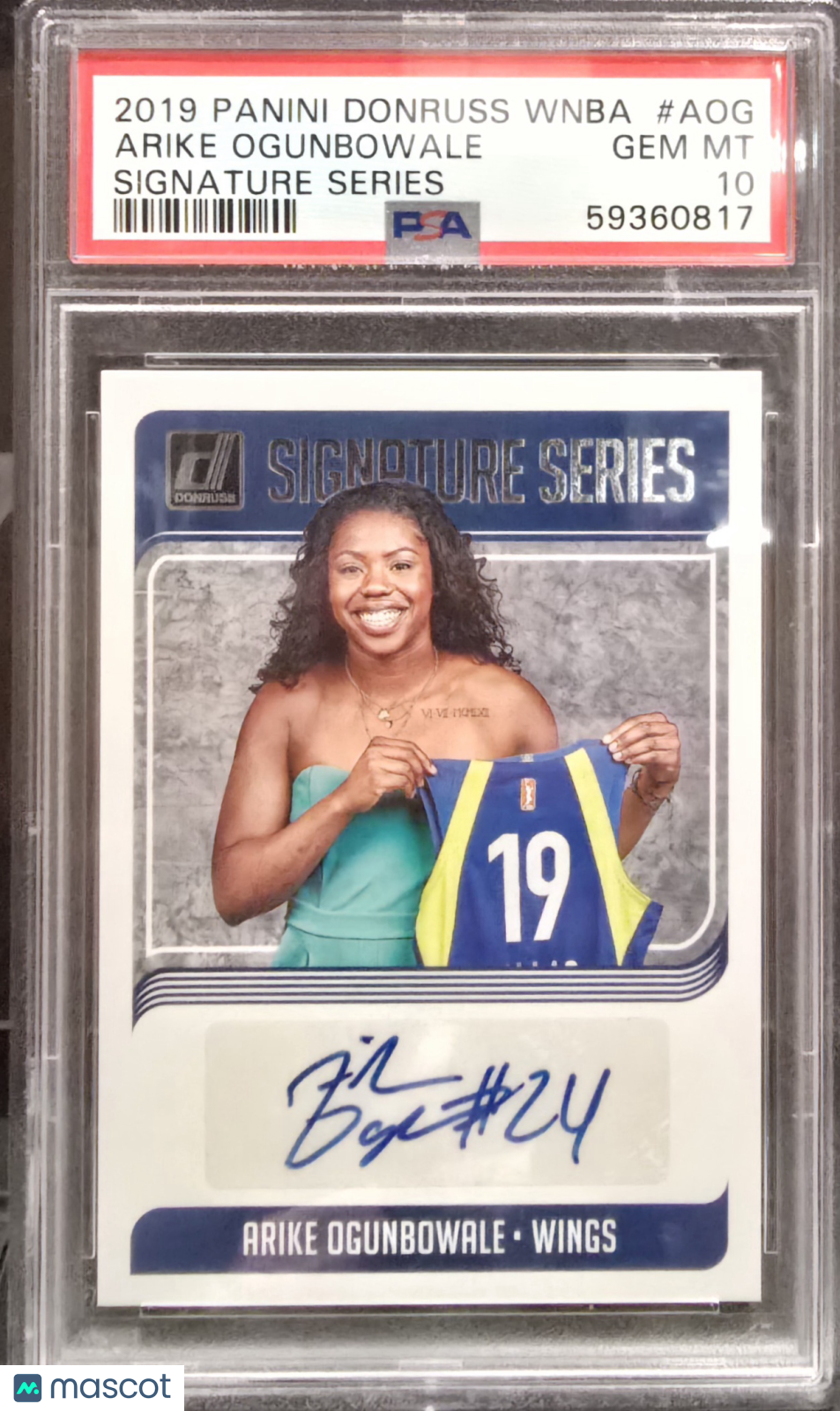 2019 Donruss WNBA Signature Series Arike Ogunbowale Rookie Auto PSA 10