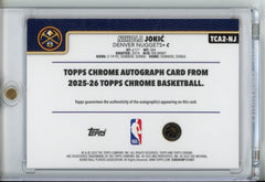 2025-26 Topps Chrome Nikola Jokić Red Refractor Auto 5/5 Denver Nuggets