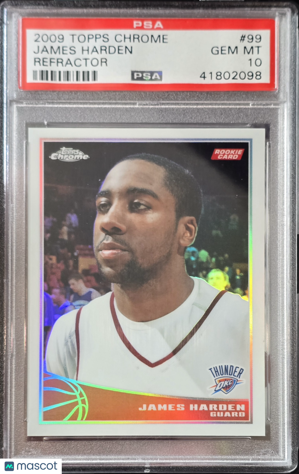 2009 Topps Chrome James Harden #99 Rookie Refractor #/500 PSA 10 POP 24