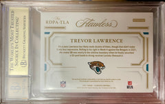 2021 Flawless Rookie Dual Patch Autographs Trevor Lawrence /25 BGS 9.5/10 Auto