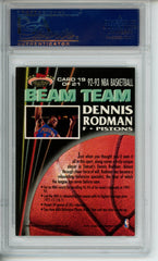 1992-93 Stadium Club Dennis Rodman #19 Beam Team PSA 9 Mint Detroit Pistons HOF
