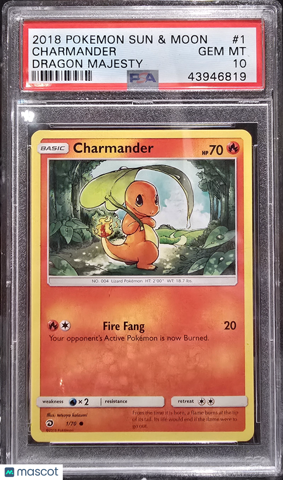 2018 Pokemon Sun & Moon Dragon Majesty Charmander PSA 10 #1 Gem Mint Pop 16