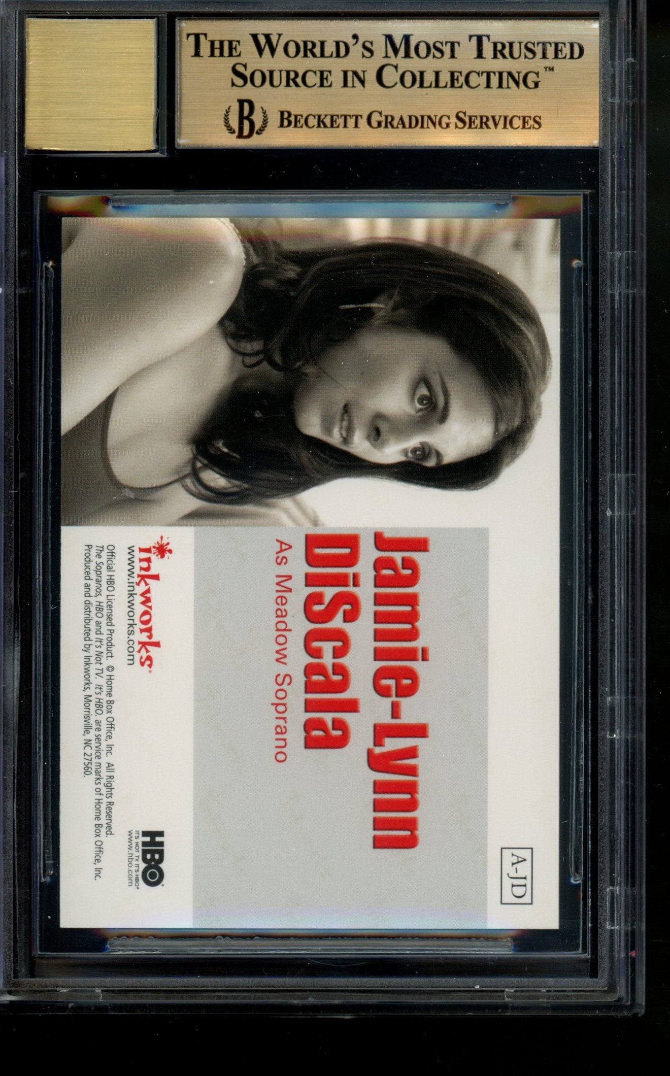 2005 The Sopranos Autograph Jamie Lynn Discala Meadow Soprano SP Auto BGS 9.5