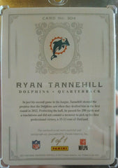 RYAN TANNEHILL 2012 NATIONAL TREASURES ROOKIE AUTO SICK LOGO PATCH PLATE #1/1