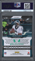 JALEN HURTS 2020 PANINI PRIZM ROOKIE BLACK FINITE RARE #1/1 PSA 9/10 AUTO 🔥