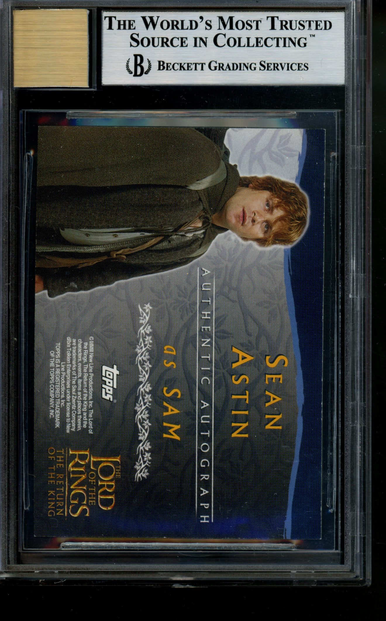 Topps Lord of the Rings ROTK Autograph Sean Astin as Sam LOTR Auto BGS 9/10