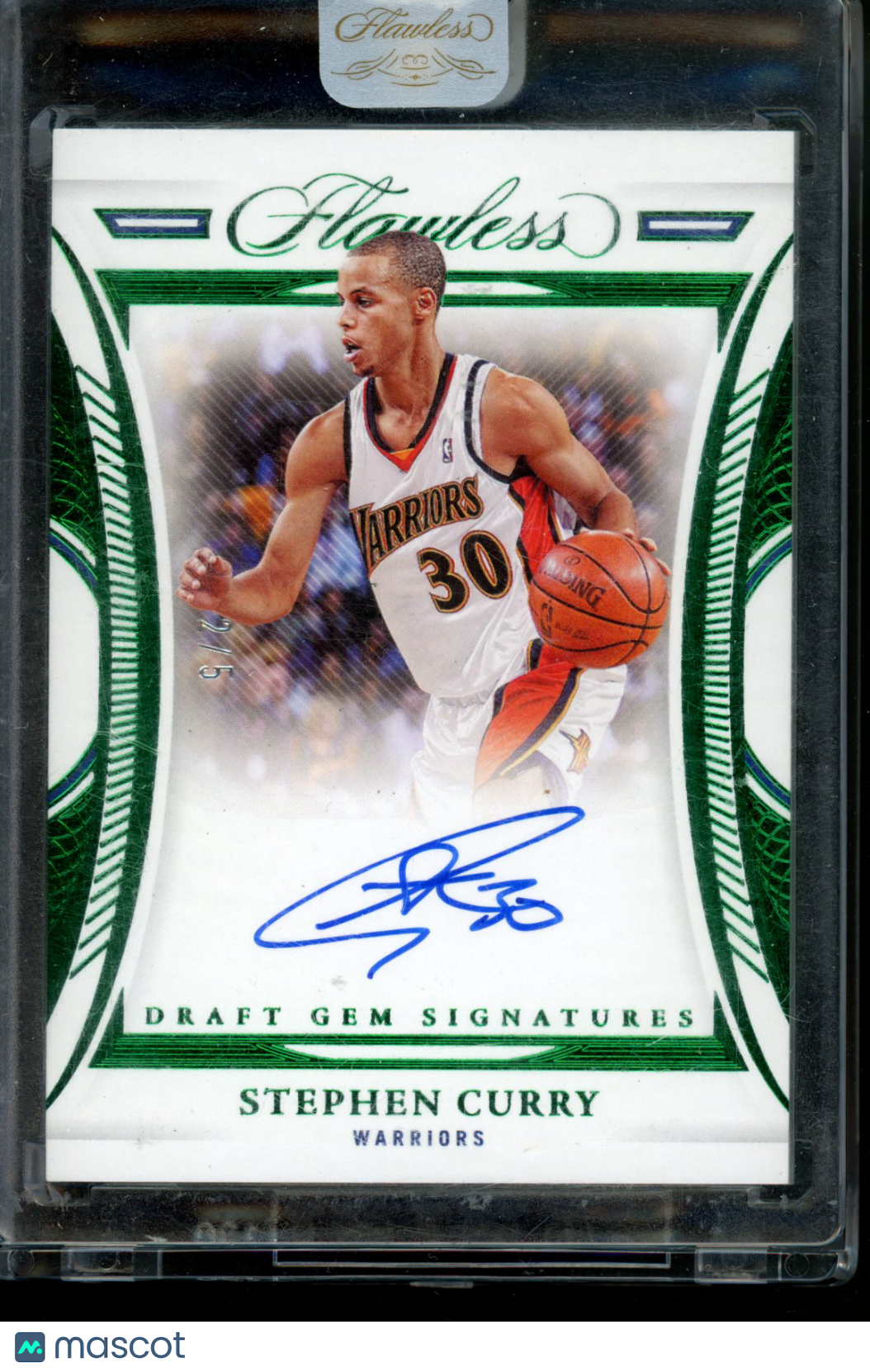 2020 Flawless Draft Gem Stephen Curry Autograph Auto Emerald #2/5 Sealed