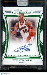 2020 Flawless Draft Gem Stephen Curry Autograph Auto Emerald #2/5 Sealed