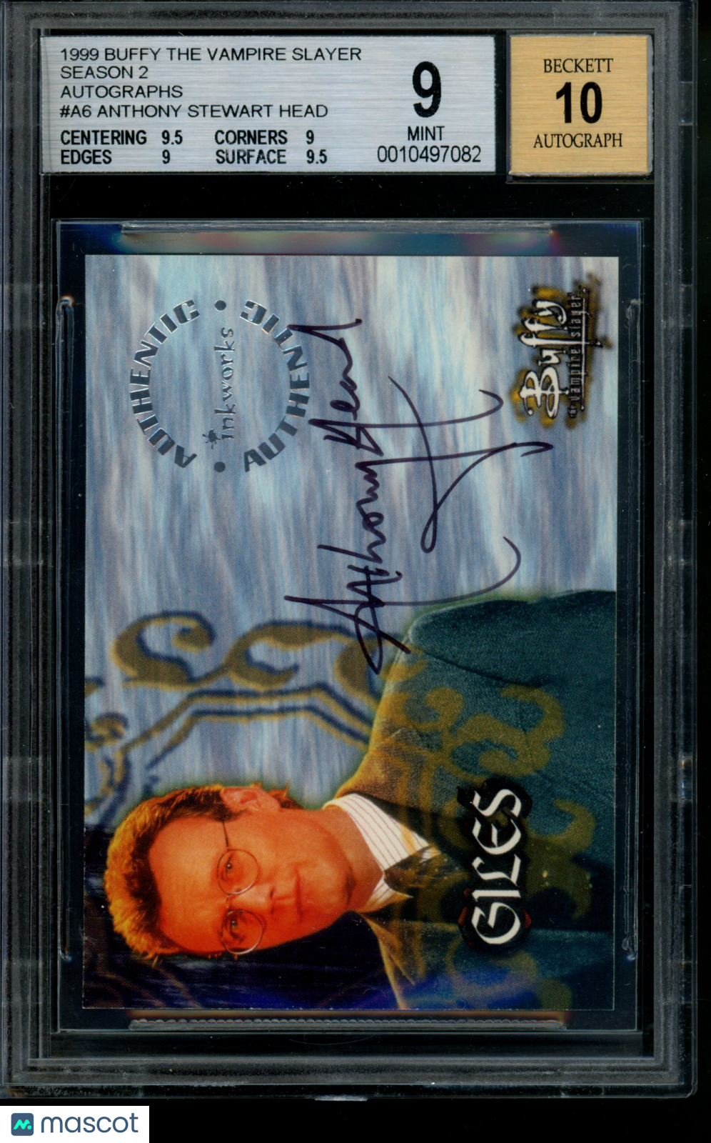 1999 Buffy the Vampire Slayer Anthony Stewart Head GILES Auto Autograph BGS 9