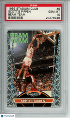 1992-93 Stadium Club Scottie Pippen #5 Beam Team PSA 10 Chicago Bulls HOF