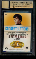 2005 Star Trek TOS Animated Adv Autograph Walter Koenig CHEKOV Auto BGS 9.5