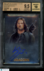 Topps Lord of the Rings Chrome Autograph Viggo Mortensen Aragorn Auto BGS 9.5