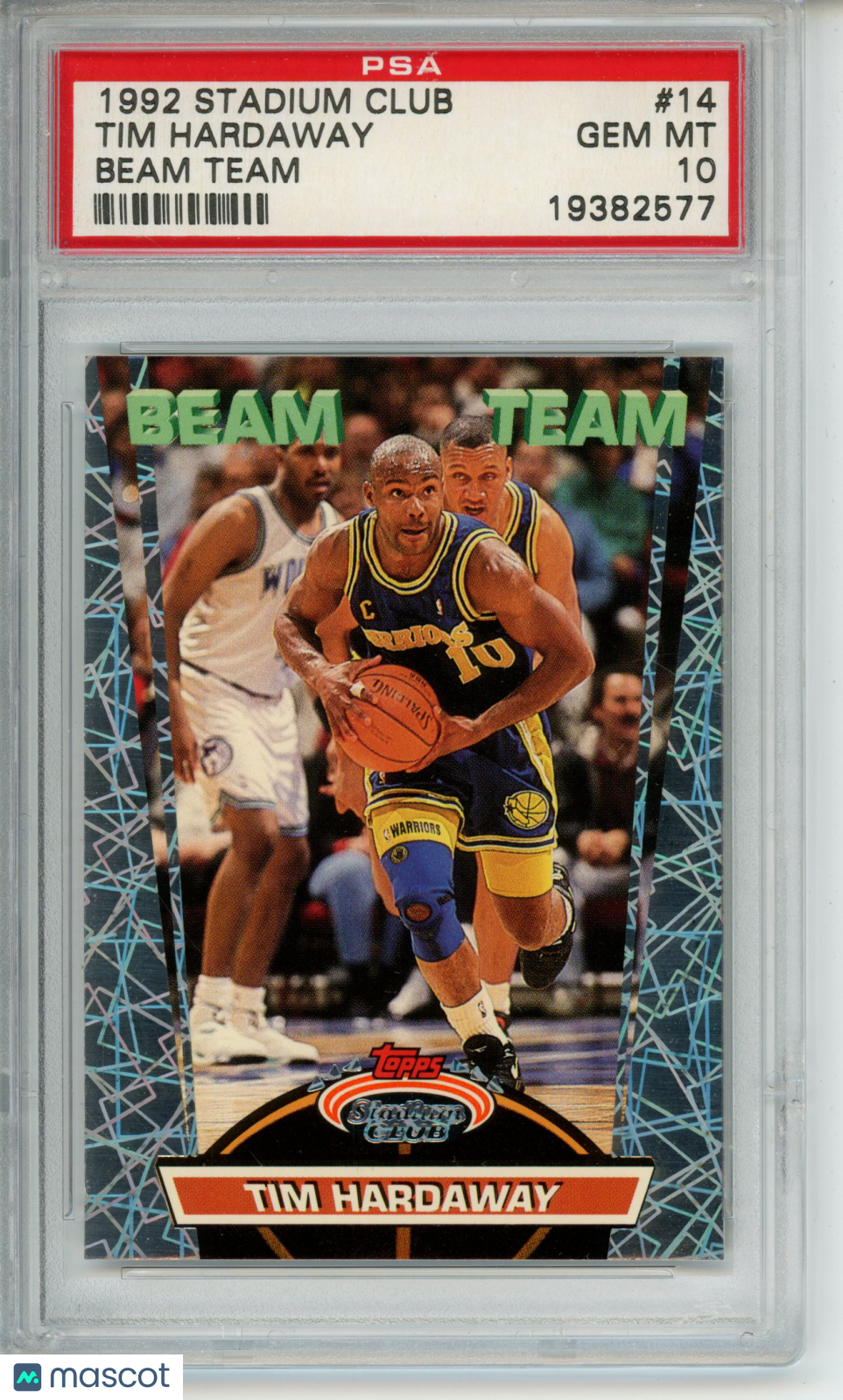 1992-93 Stadium Club Tim Hardaway #14 Beam Team PSA 10 Gem Warriors HOF