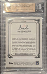 2013 Topps Museum Coll On Card Autograph Hank Aaron EXCH #/20 BGS 9.5 Auto 10