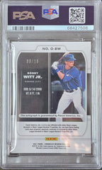 2021 Chronicles Obsidian Auto Bobby Witt JR Electric Etch Yellow Gold /10 PSA 9