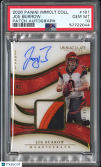 JOE BURROW 2020 IMMACULATE LOGO PATCH RPA AUTO /99 ROOKIE PSA 10 GEM POP1🔥