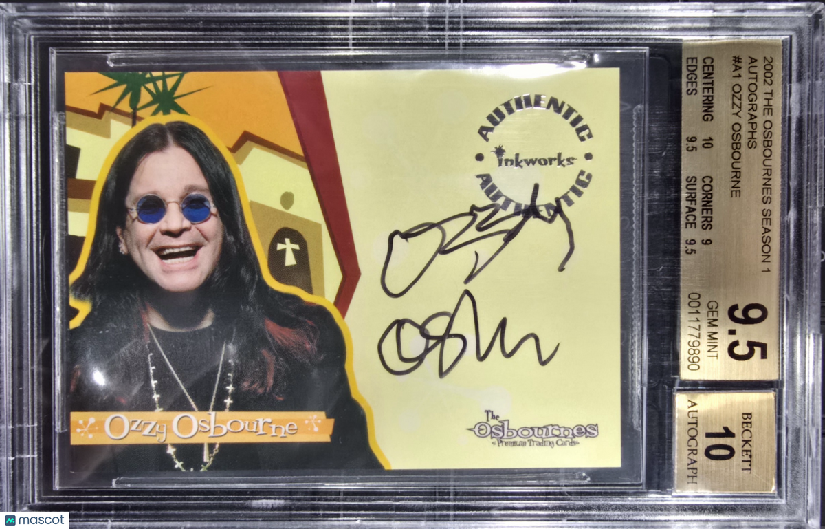 2002 The Osbournes Season One Autographs Ozzy #A1 BGS 9.5/ 10 Auto Gem