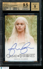 '13 Game of Thrones S2 Autograph Emilia Clarke DAENERYS Full Bleed Auto BGS 9.5