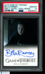 2018 Game Of Thrones S7 Bella Ramsey Full Bleed Limited Autograph PSA 10 POP 1