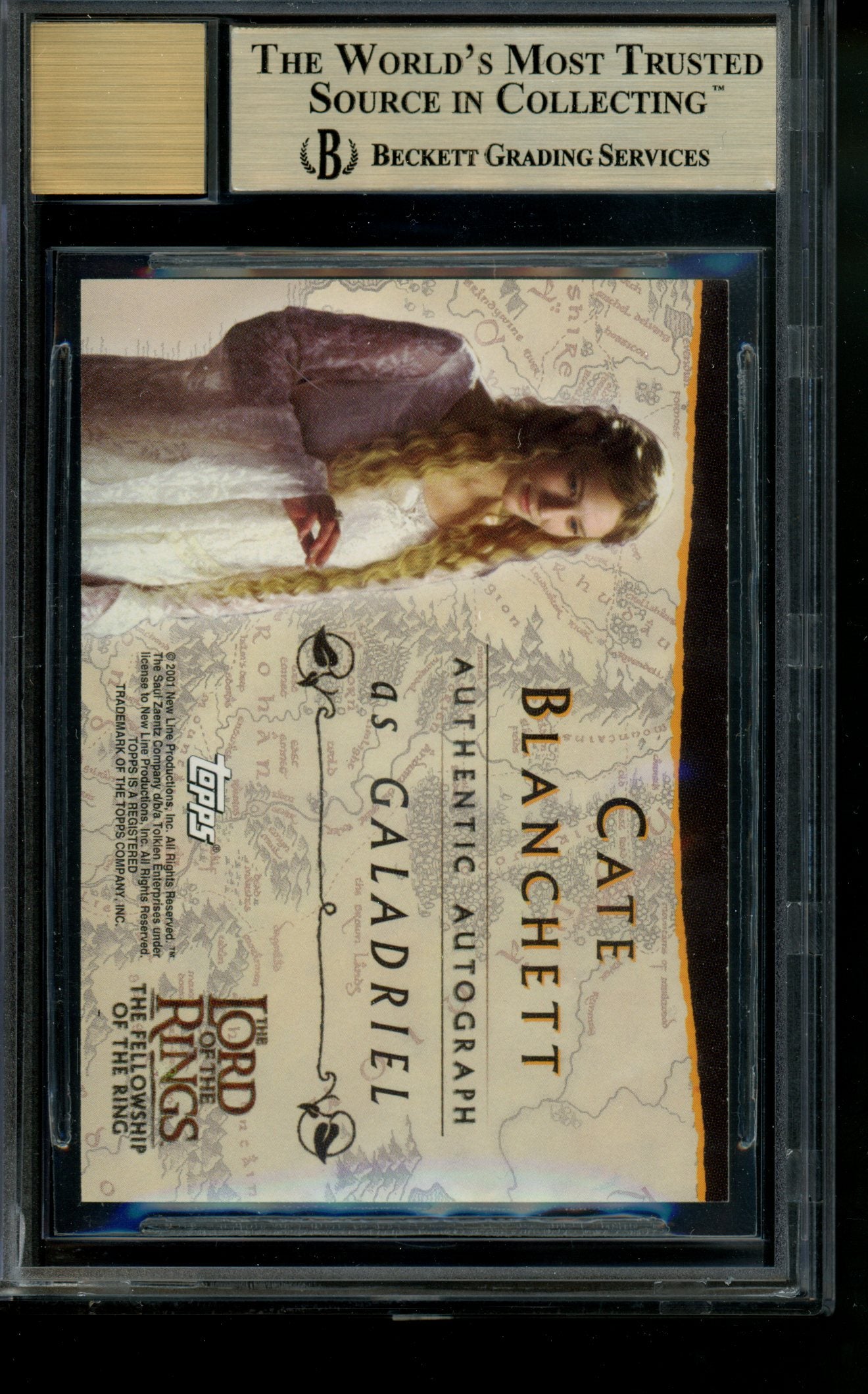 2001 LOTR Fellowship of the Ring Autograph Cate Blanchett Galadriel Auto BGS 9.5