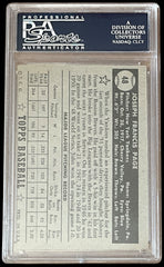 1952 Topps Joe Page #48 Johnny Sain Bio Black Back Error PSA 6 Yankees