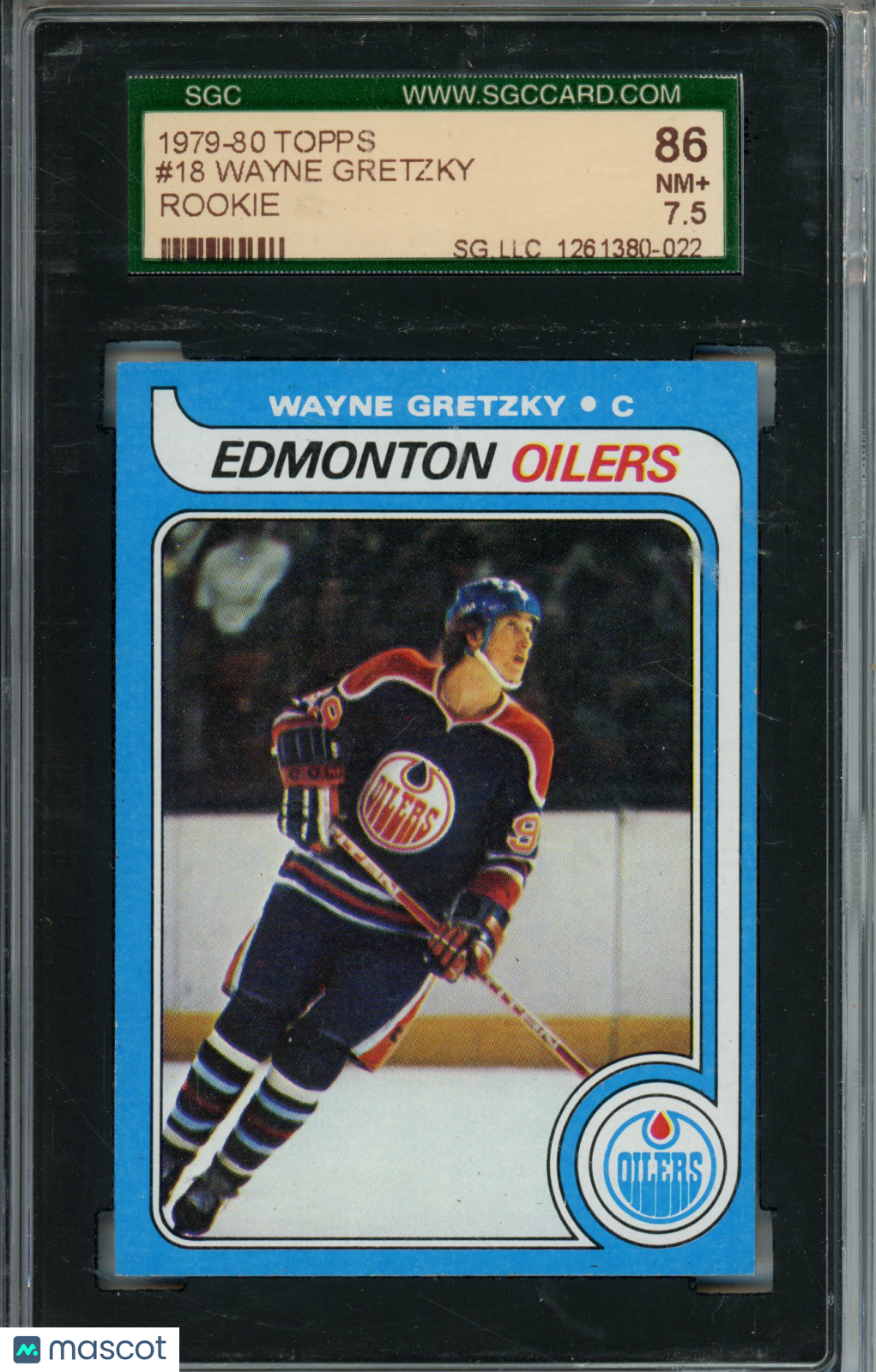 1979-80 Topps Wayne Gretzky #18 Rookie RC SGC 7.5 NM+ Oilers HOF