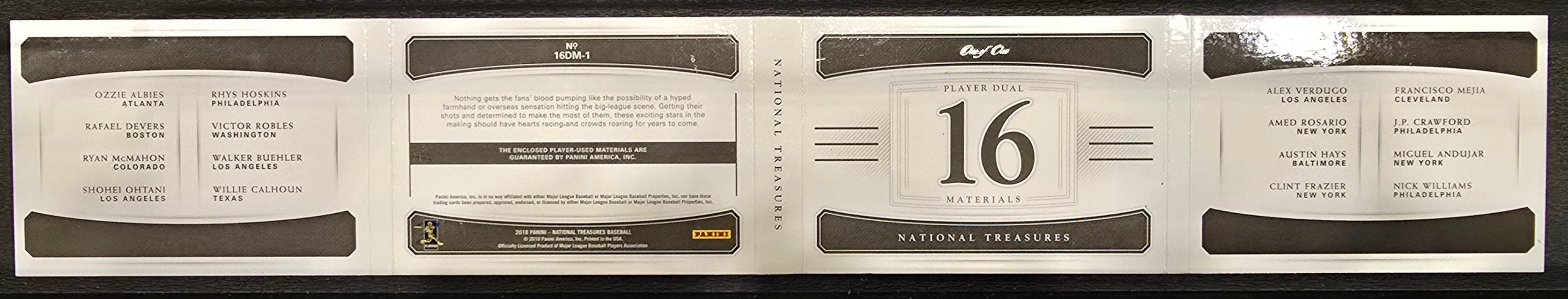 OHTANI Rookie 2018 National Treasures Chest Laundry Logo Tag Patch #1/1 🔥