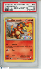 2013 Pokémon B&W Legendary Treas Charmander Build A Bear Workshop 17/113 PSA 10