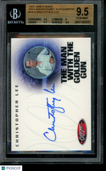 2002 James Bond Autograph Christopher Lee Scaramanga Saruman Auto BGS 9.5