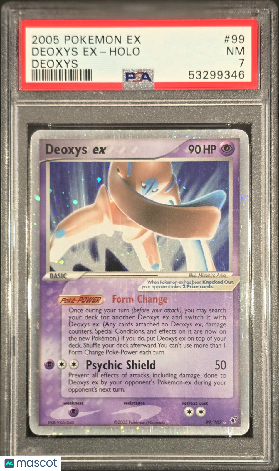 2005 Pokemon EX Deoxys Deoxys EX Holo Deoxys PSA 7 #99