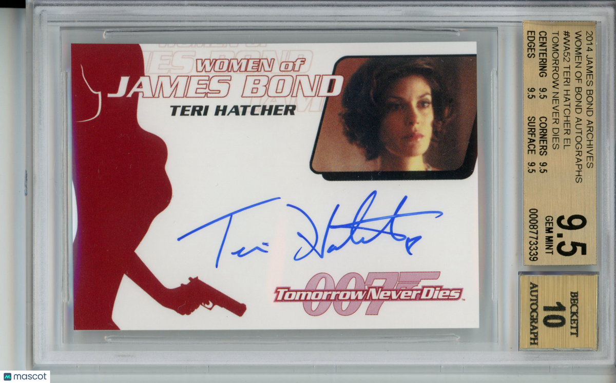 2014 James Bond Arch Autograph Tomorrow Never Dies Teri Hatcher BGS 9.5/10 Auto