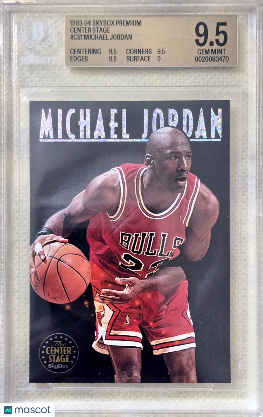 1993 SkyBox Premium Center Stage Michael Jordan #CS1 BGS 9.5 Gem Mint