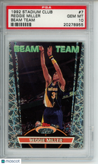 1992-93 Stadium Club Reggie Miller #7 Beam Team PSA 10 Gem Indiana Pacers HOF