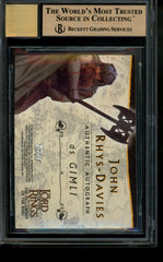 Topps Lord of the Rings Autograph John Rhys-Davies Gimli LOTR Auto BGS 9.5 SP