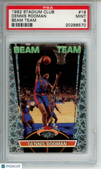 1992-93 Stadium Club Dennis Rodman #19 Beam Team PSA 9 Mint Detroit Pistons HOF