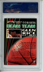 1992-93 Stadium Club Glen Rice #8 Beam Team PSA 10 Gem Miami Heat