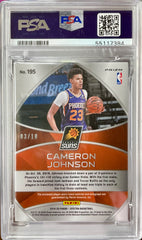 2019 Panini Spectra Cameron Johnson #195 PSA 9 Gold Prizm Auto Patch #/10