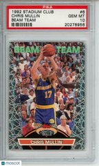 1992-93 Stadium Club Chris Mullin #6 Beam Team PSA 10 Gem Warriors HOF