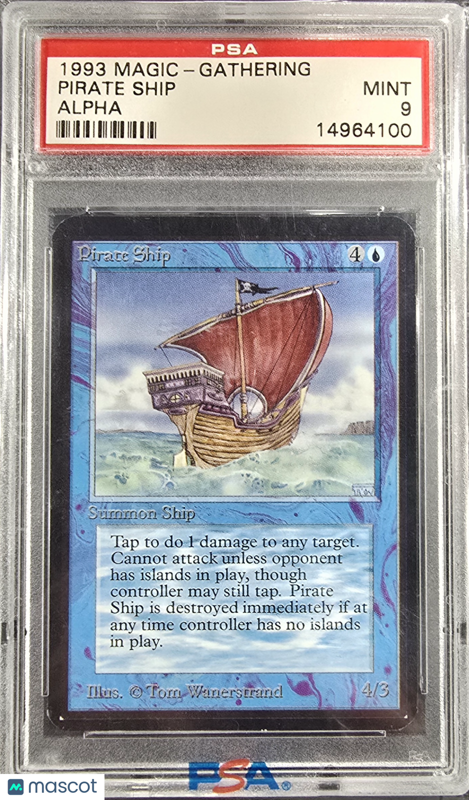 1993 Magic The Gathering MTG Pirate Ship Alpha PSA 9 Mint