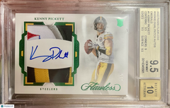 2022 Flawless Rookie Dual Patch Autograph Emerald Kenny Pickett BGS 9.5/10 POP1