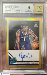 2019 Donruss Optic Rated Rookie Gold Prizm Zion Williamson BGS 9/10 Box 1/1