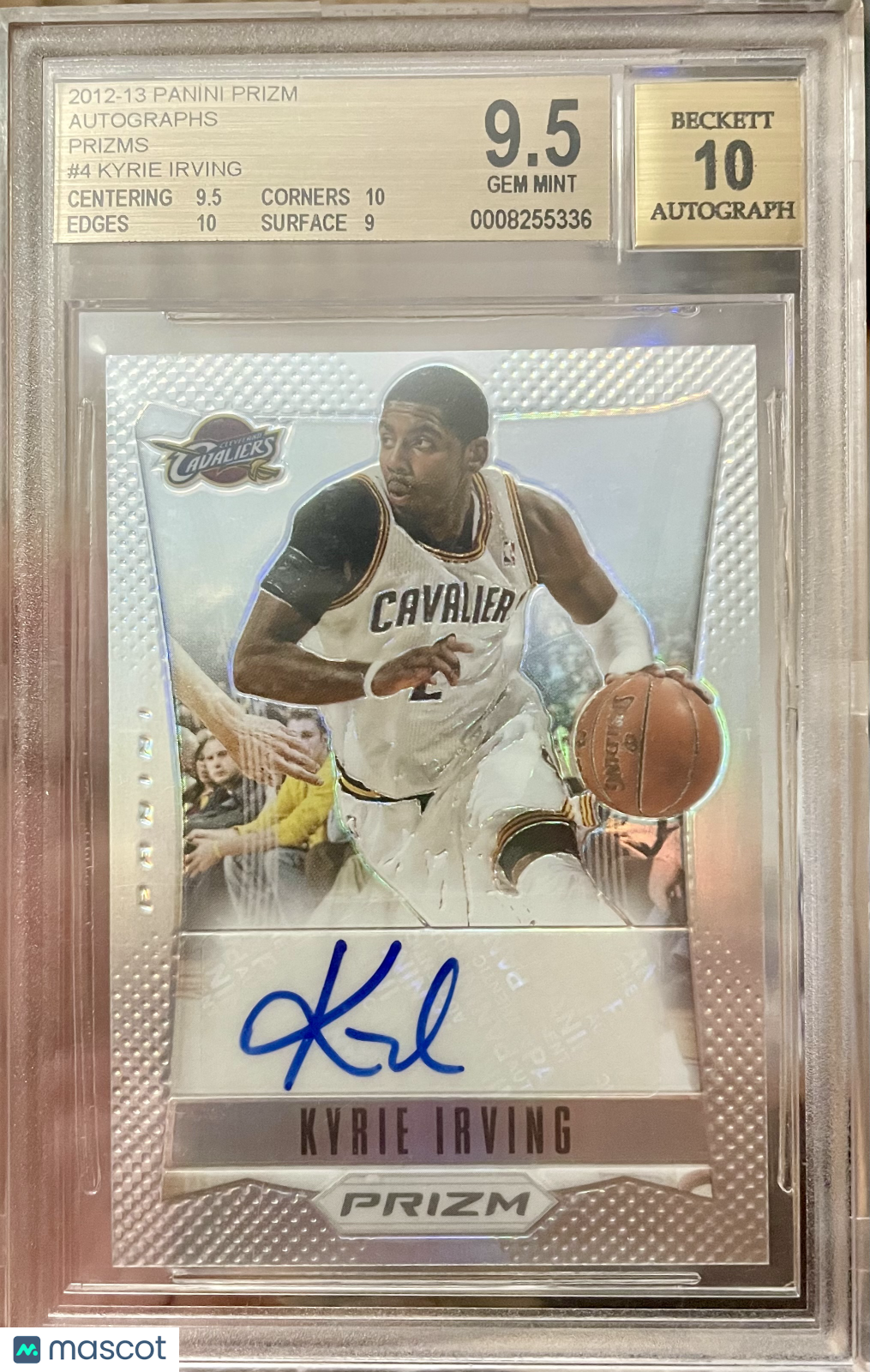 2012-13 Panini Prizm Autograph Silver Auto Kyrie Irving #/25 Rookie BGS 9.5/10