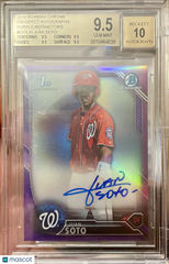 2016 Bowman Chrome Rookie Auto Purple Refractor #/250 Juan Soto BGS 9.5/10