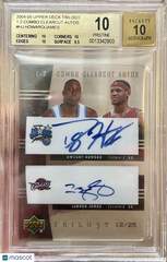 2004-05 UD Trilogy One Two Clearcut Auto LeBron James Howard RC #12/25 BGS 10