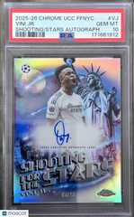 2025-2026 Topps Chrome Fanatics Shooting Stars Auto Vini JR #/25 PSA 10 POP 1